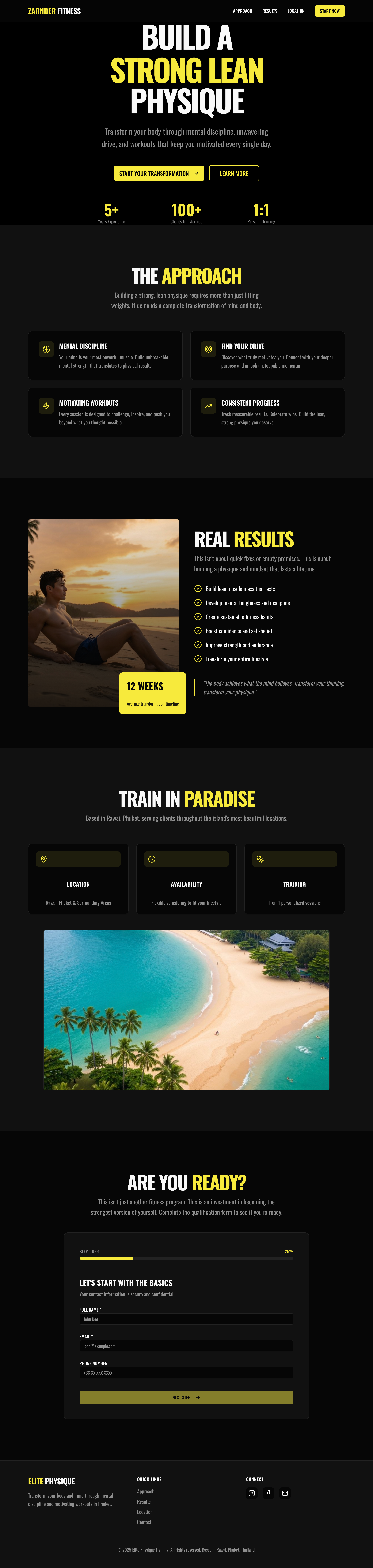 Personal Trainer Website Demo 3